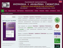 Tablet Screenshot of inzynieria-aparatura-chemiczna.pl